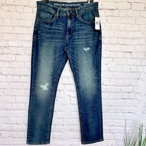 BUFFALO DAVID BITTON Men's Ash-X Slim Stretch Regular Rise Blue Jeans--34x30